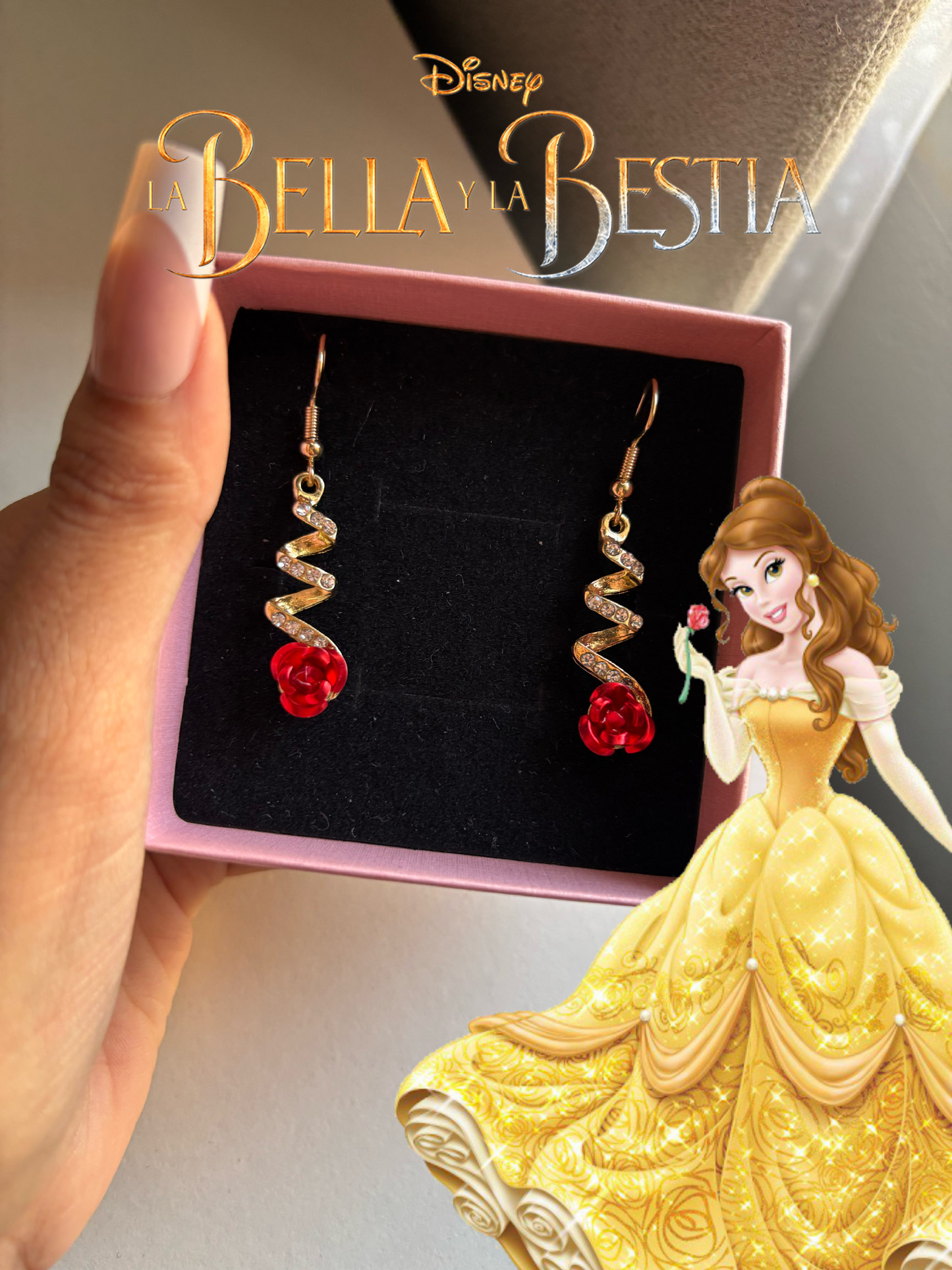 Pendientes Bella y Bestia