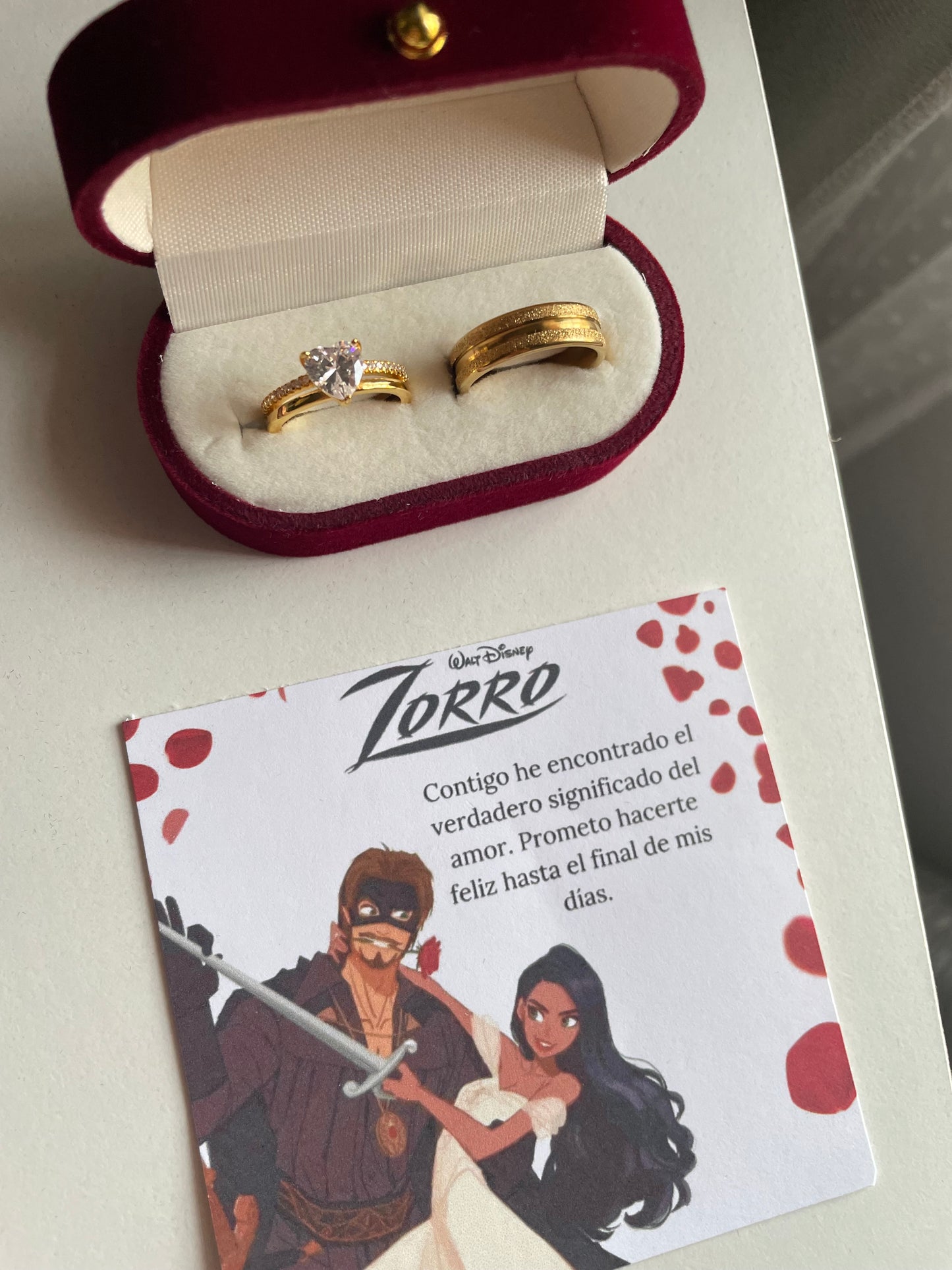 Anillos promesa inspirados en El Zorro 🦊✨