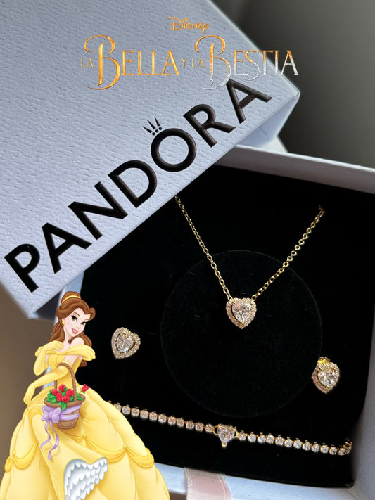Conjunto dorado blanco completo bella y bestia