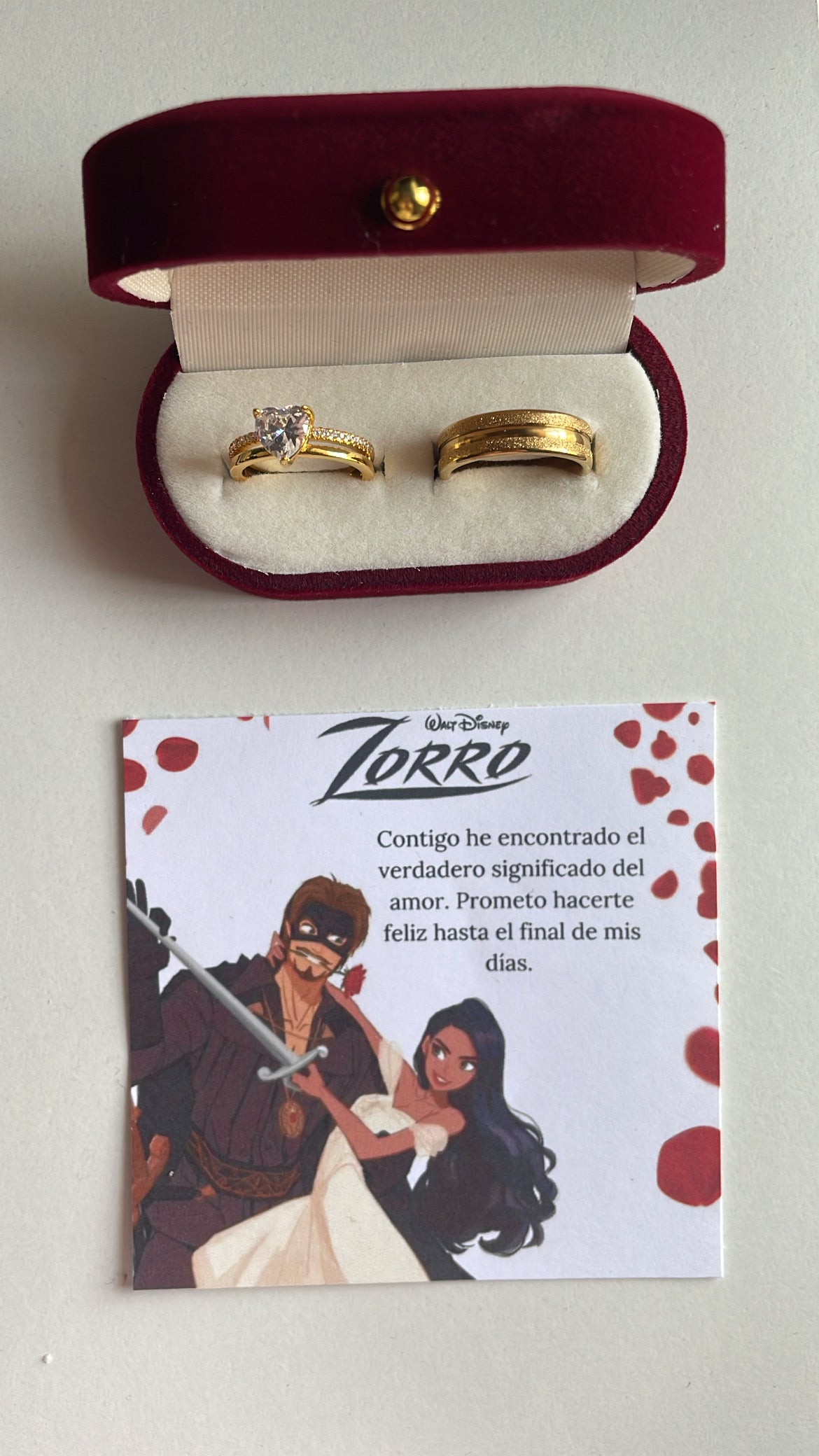 Anillos promesa inspirados en El Zorro 🦊✨