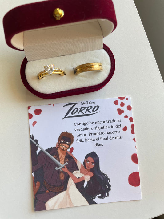 Anillos promesa inspirados en El Zorro 🦊✨