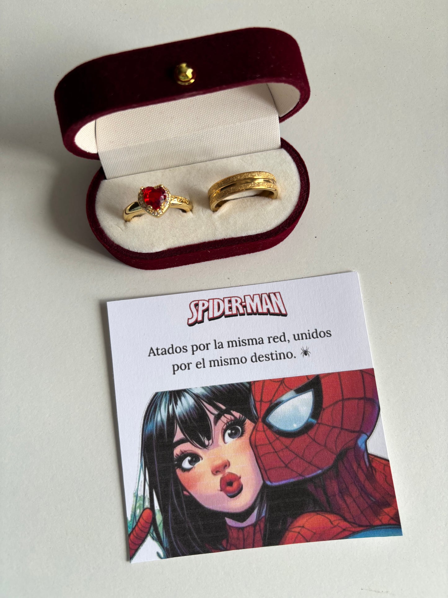Anillos pareja Spiderman