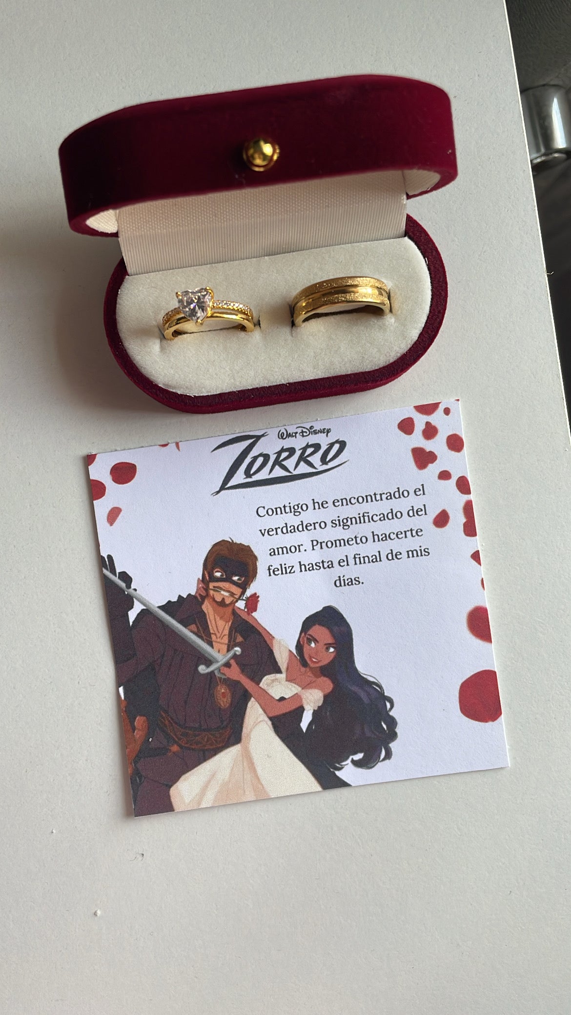 Anillos promesa inspirados en El Zorro 🦊✨