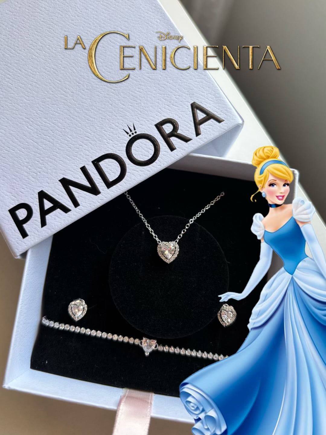 Conjunto plateado completo Cenicienta
