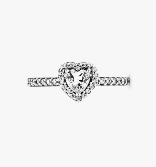 Anillo corazón plateado