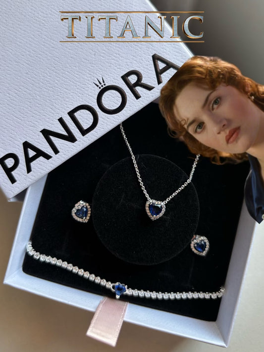 Conjunto plateado azul completo Titanic