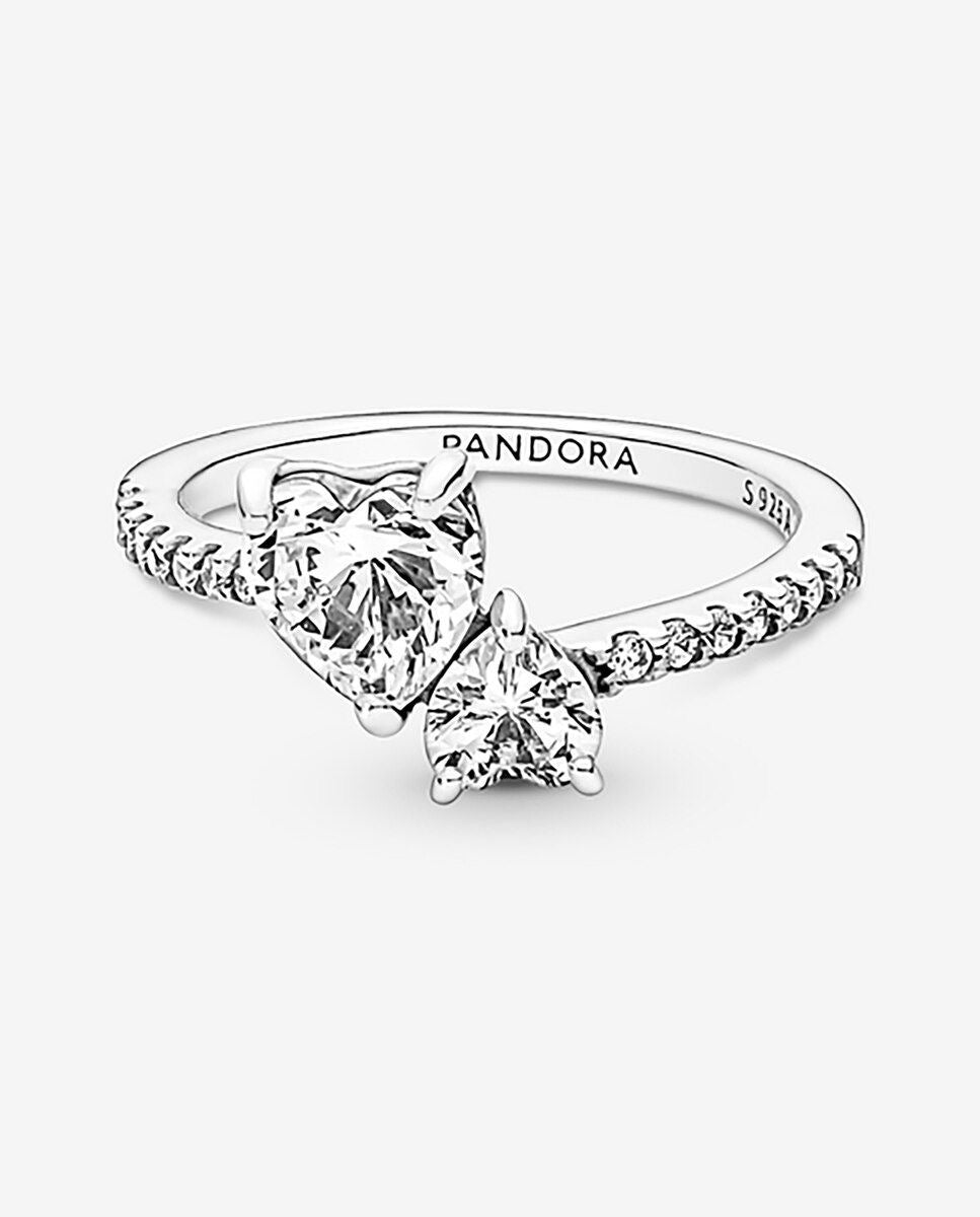 Anillo doble corazón